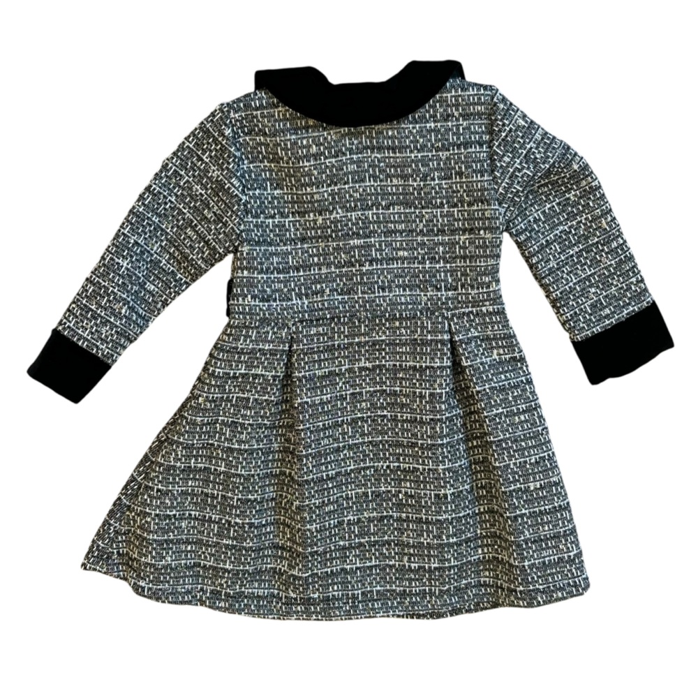 Blueberi Boulevard Black and White Pea Coat - Picture 2 of 6